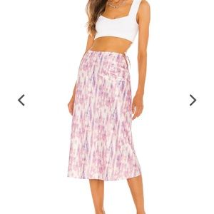 Michael Costello x REVOLVE Cleo Midi Skirt in Purple Pink
